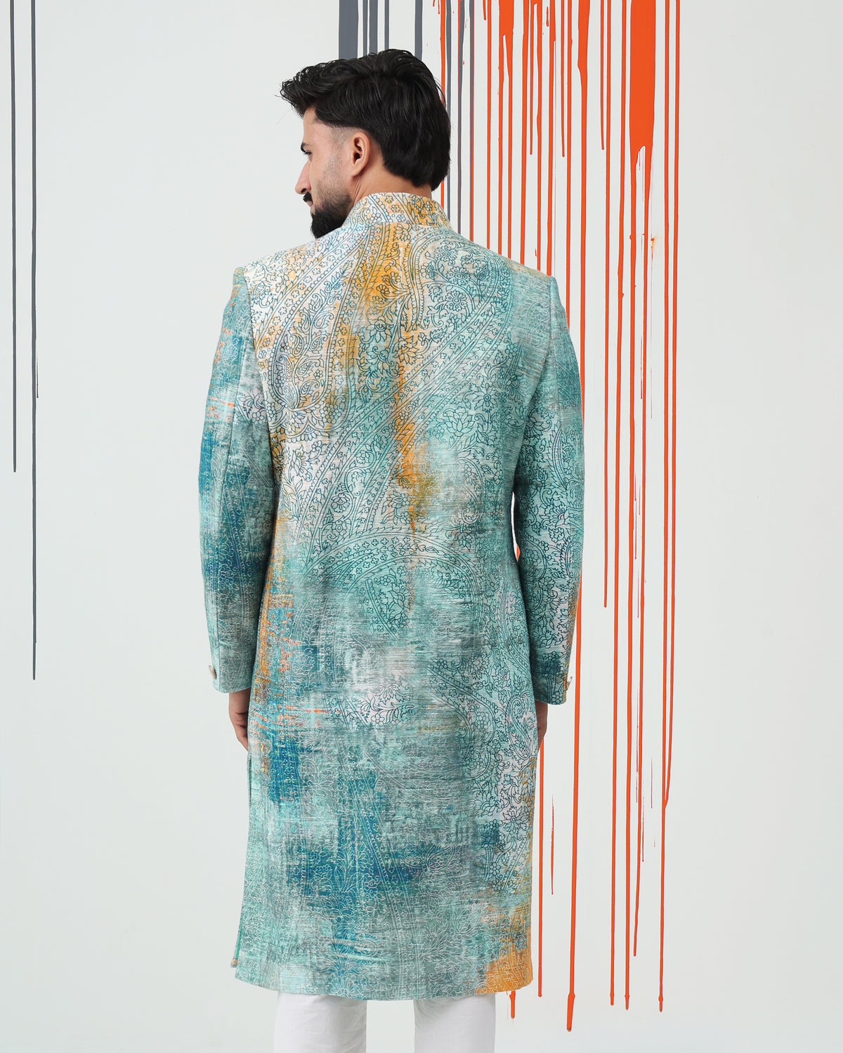Urban Paisley Sherwani - view 2