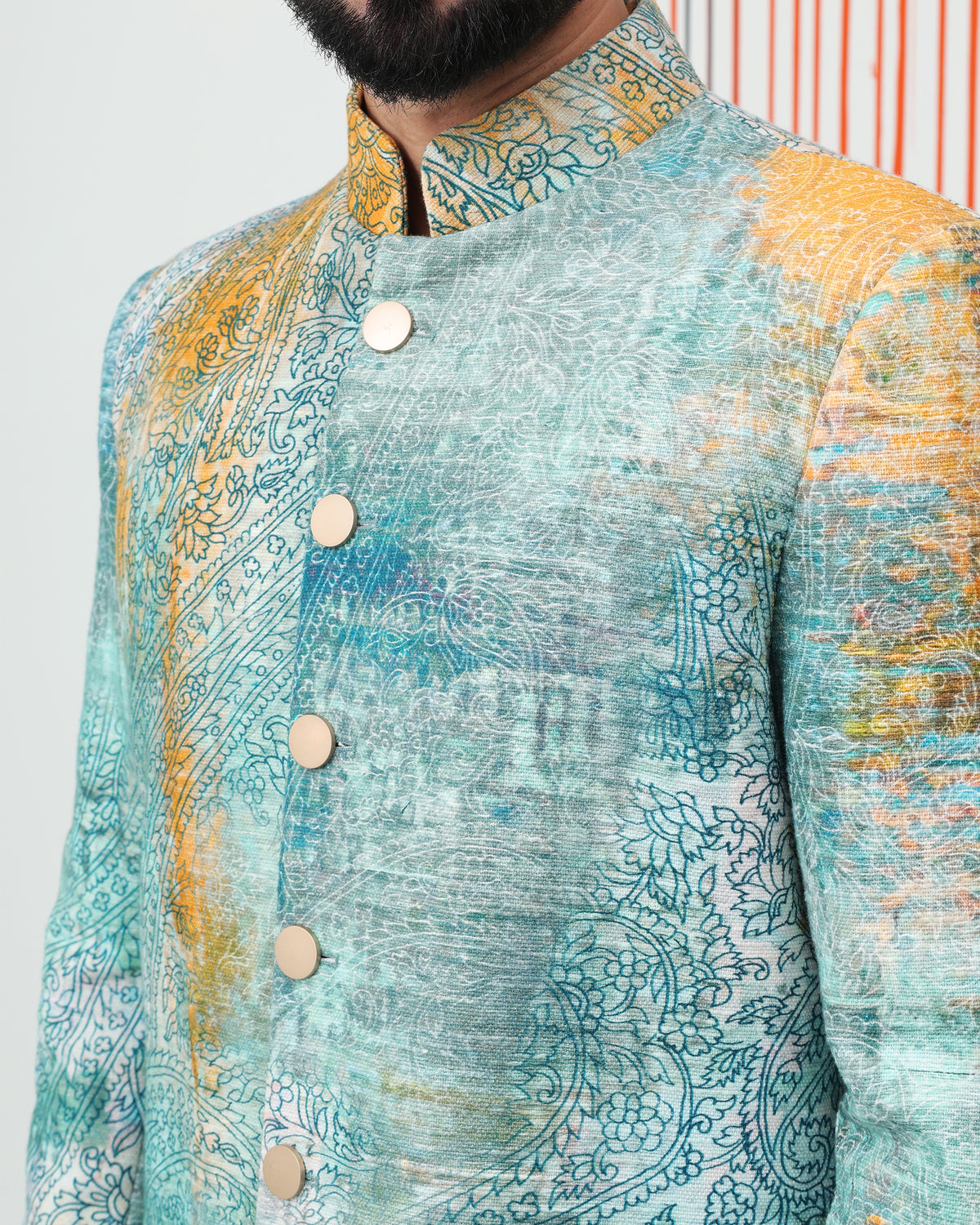 Urban Paisley Sherwani - view 4