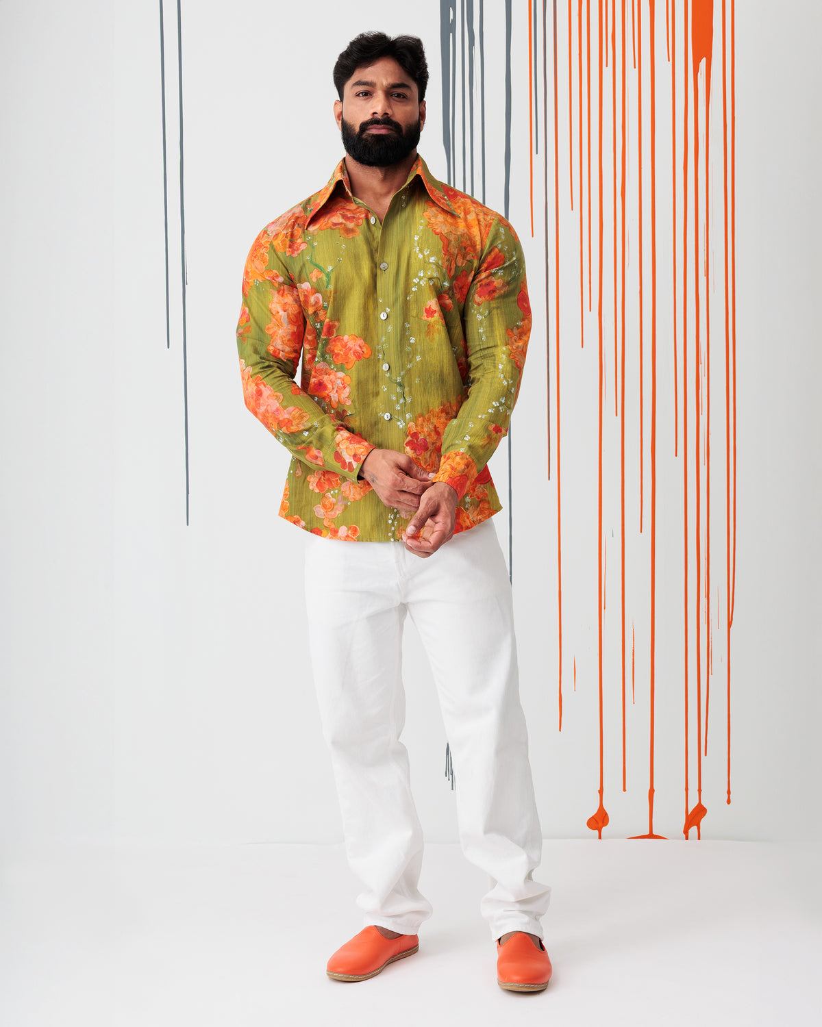 Bougainvillea & Moss Western Shirt