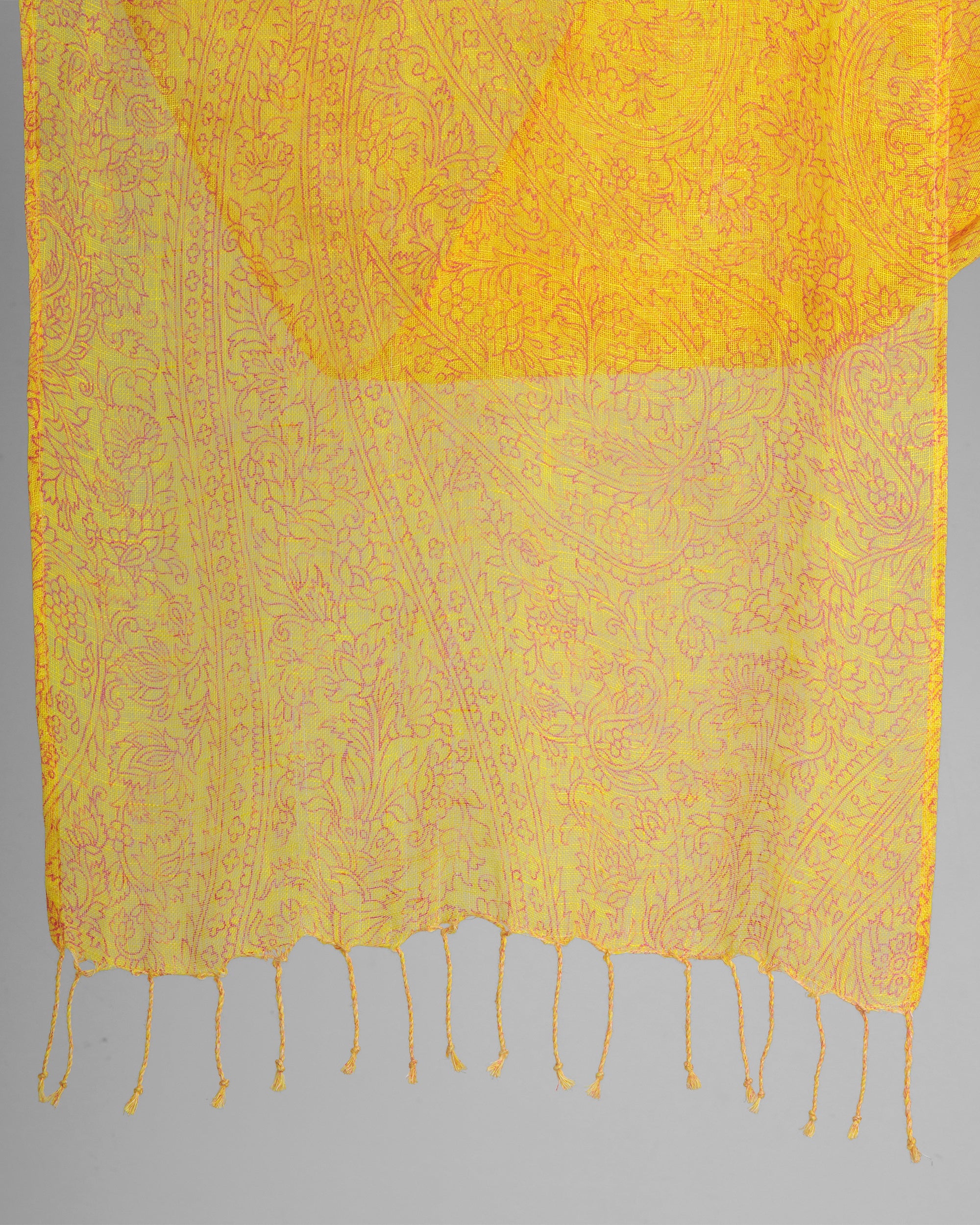 Mango Magenta Paisley Dupatta - view 2