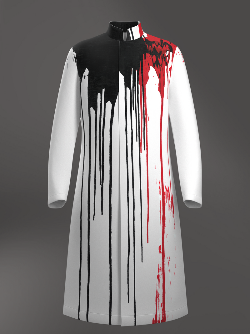 Traces Black White & Red Sherwani
