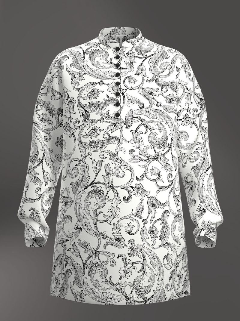 Florentine Scroll Mid-length Kurta
