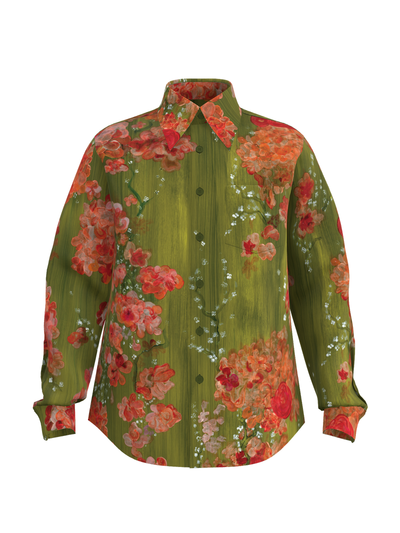 Bougainvillea & Moss Western Shirt