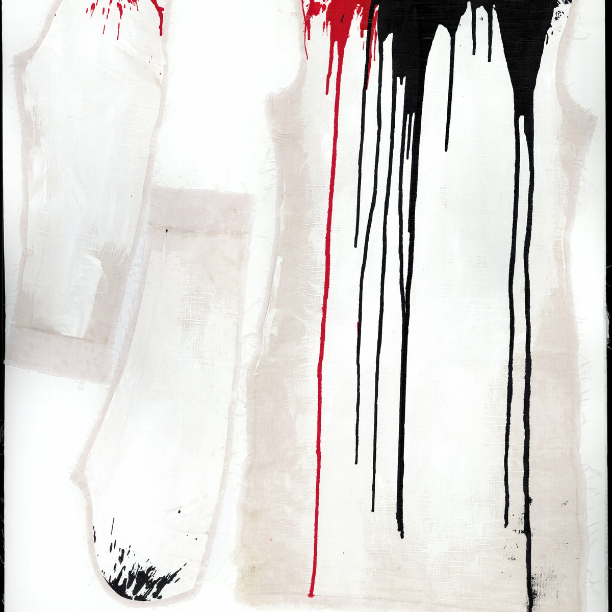 Traces Black White & Red Sherwani