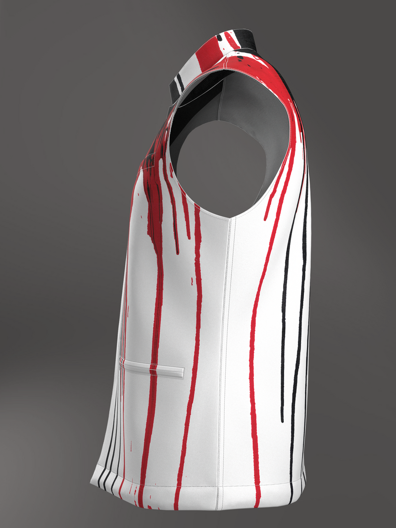 Traces Black White & Red Vest