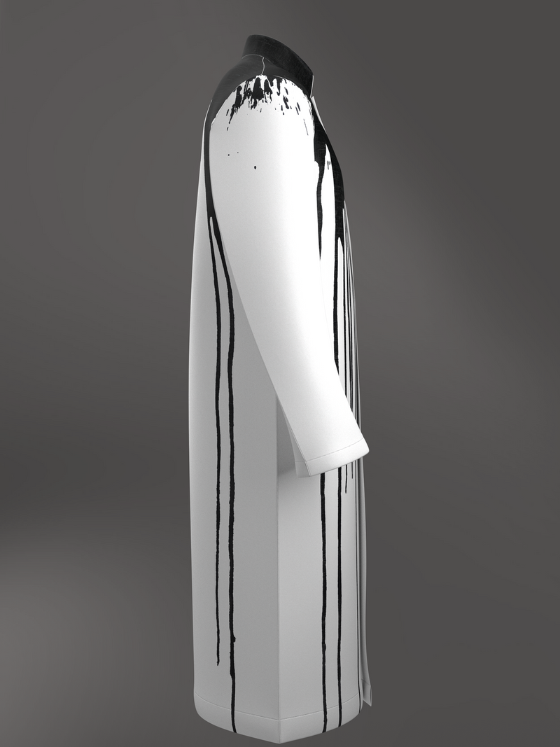 Traces Black White & Red Sherwani