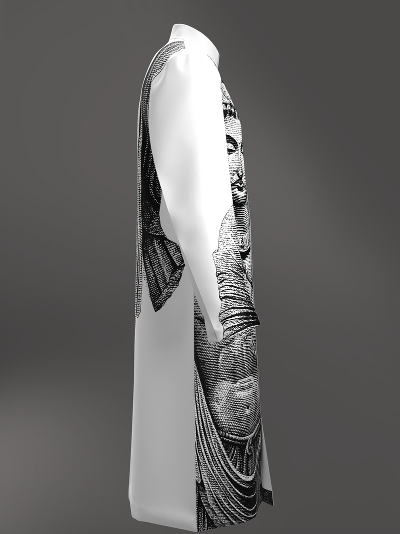 The Bodhisattva Amongst Us Sherwani in Black & White