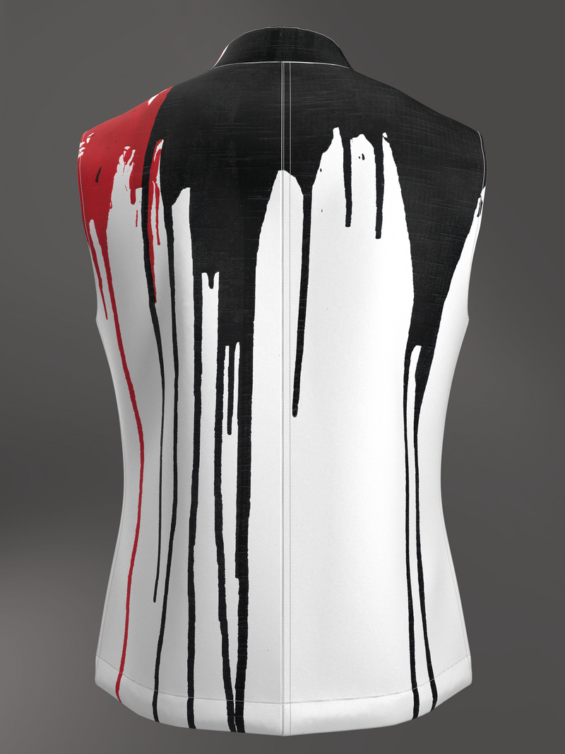 Traces Black White & Red Vest
