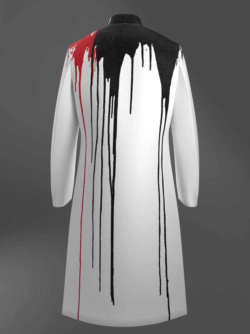 Traces Black White & Red Sherwani
