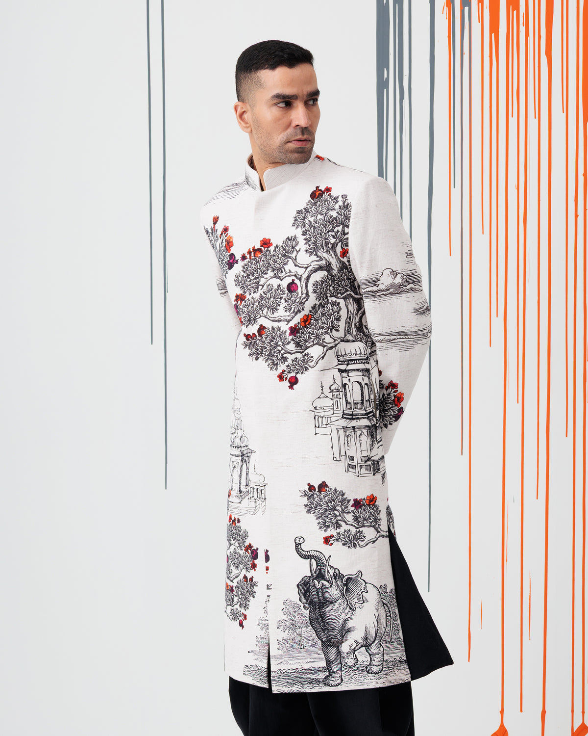 Pomegranate Pavilion Sherwani - view 3