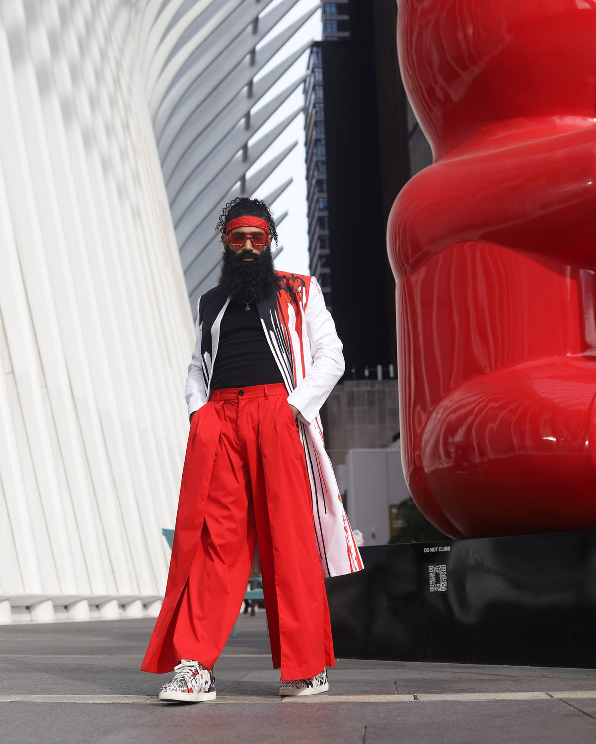 Traces Black White & Red Sherwani - view 8
