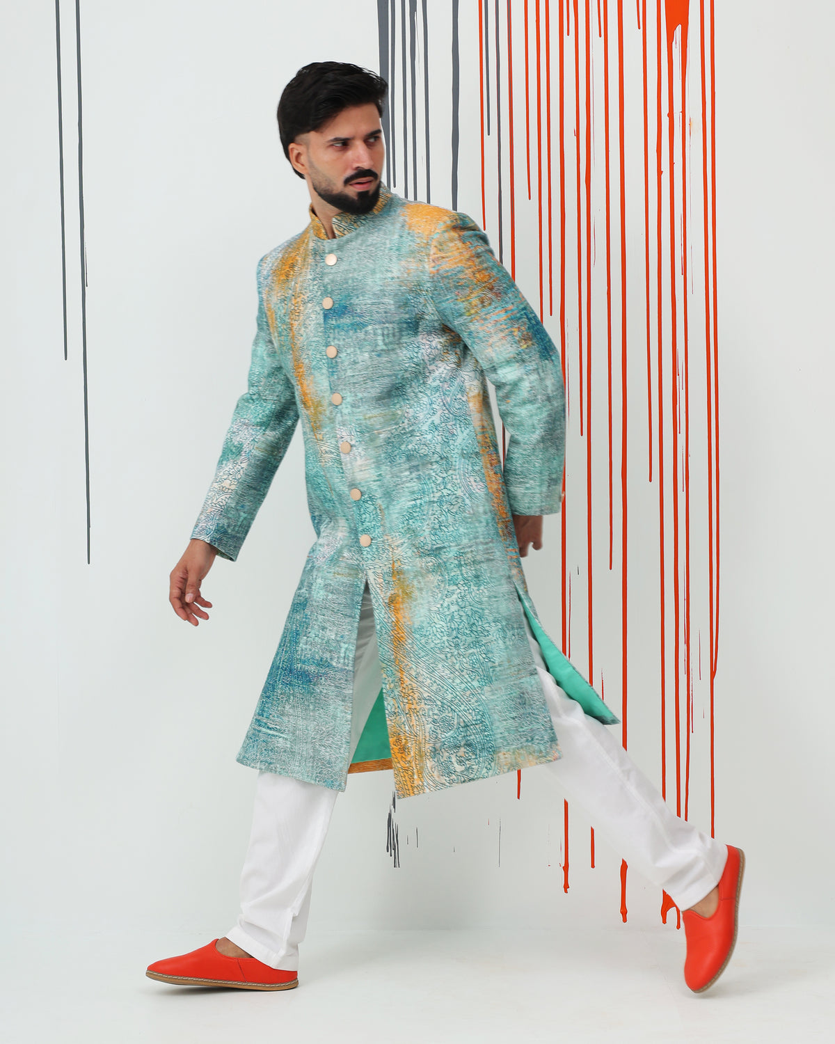 Urban Paisley Sherwani - view 7