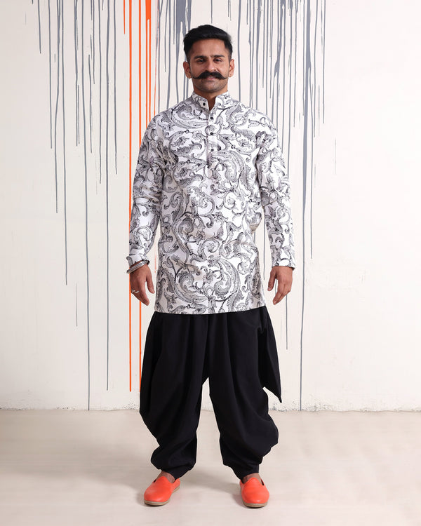 Florentine Scroll Mid-length Kurta