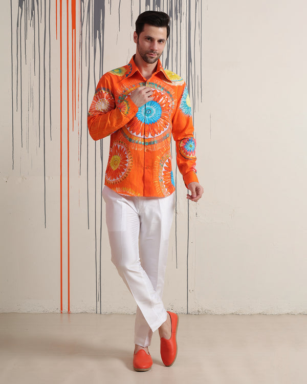 Lotus Mandala Western Shirt