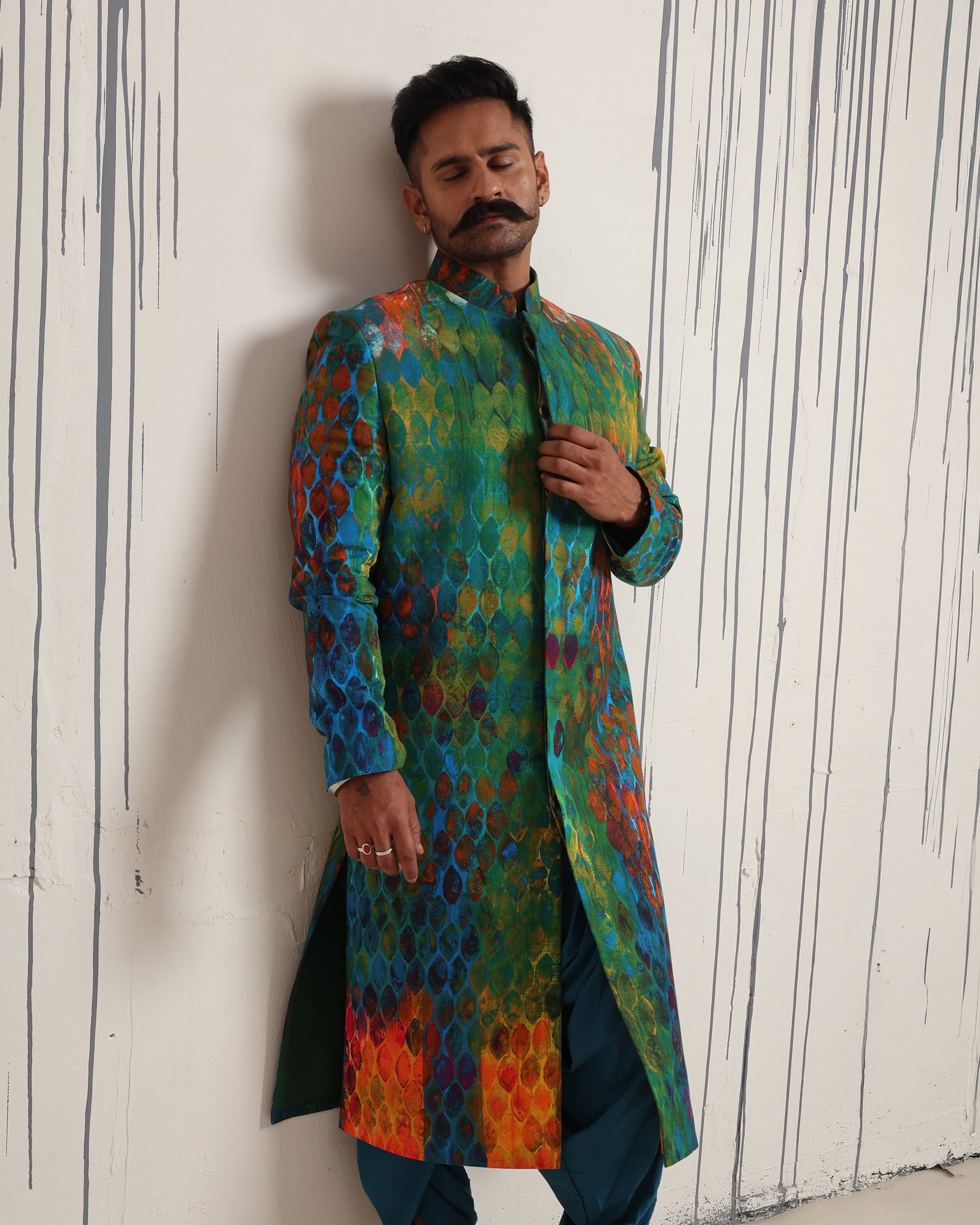 Monsoon Dusk Sherwani - view 5