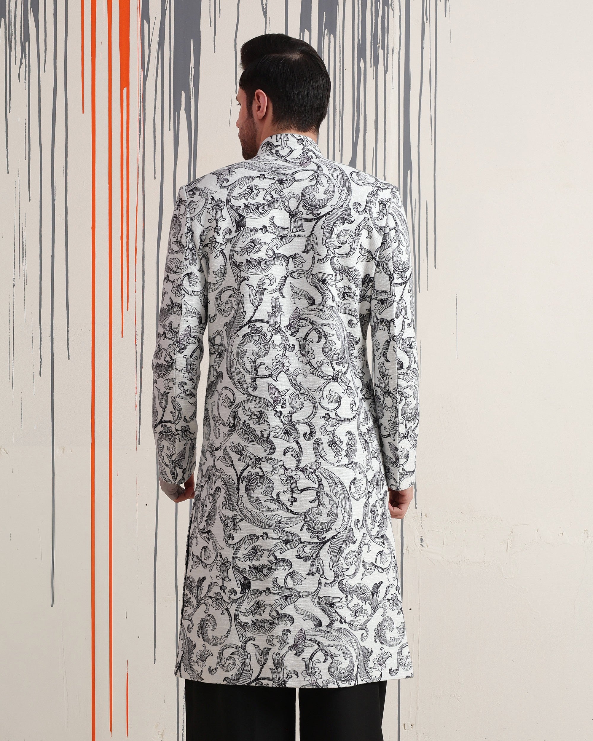 Florentine Scroll Sherwani - view 2